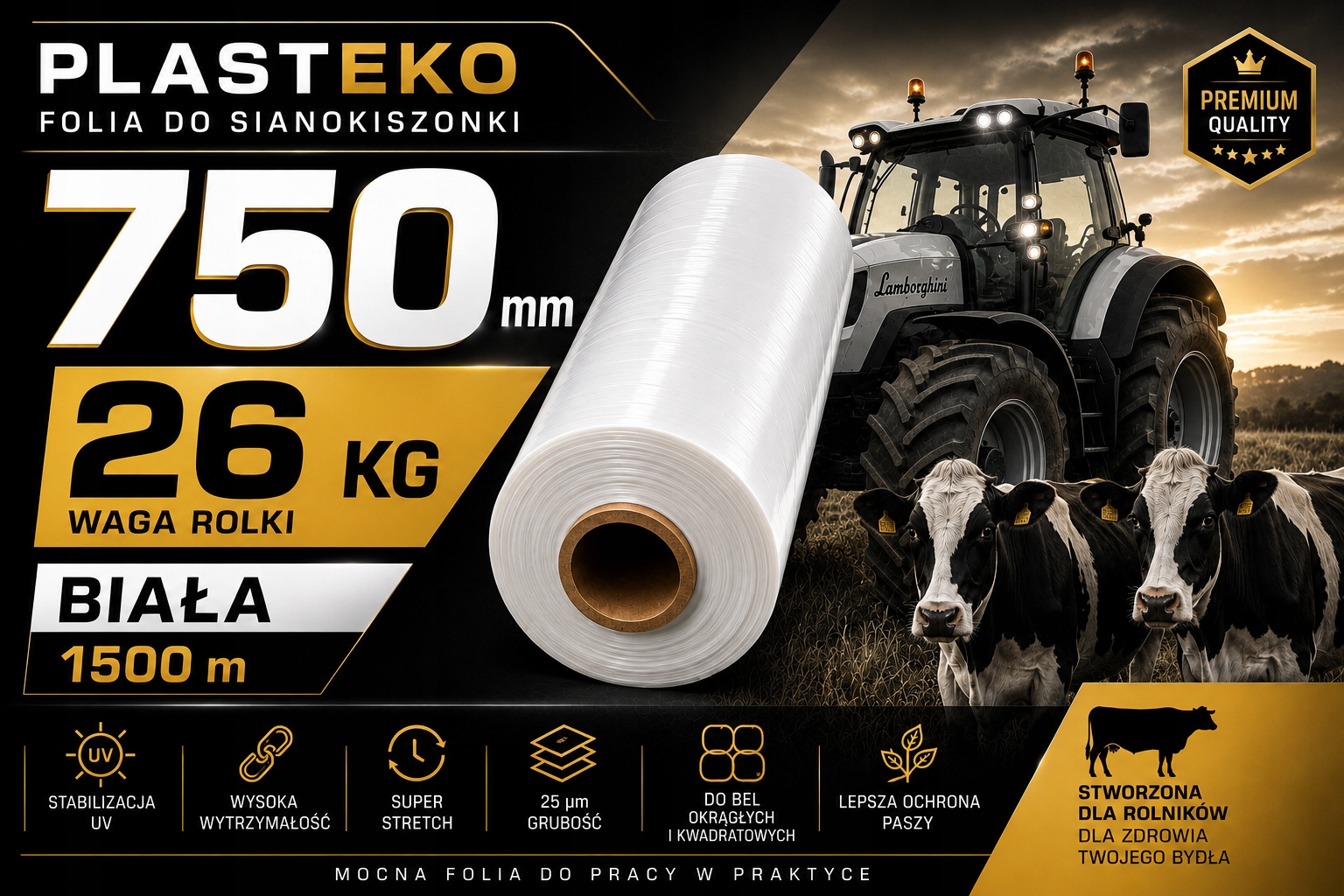 Folia-do-sianokiszonki-750-mm-26-kg-8-szt-BIALA-STANDARD-Kod-producenta-FP-750-26-B-K-08 Folia do sianokiszonki PLASTEKO 750 mm 1500 m 26 kg
